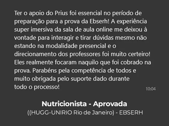 Depoimento de aluna aprovada em 1º lugar — Enfermeira Saúde do Trabalhador, HUAP-UFF / EBSERH